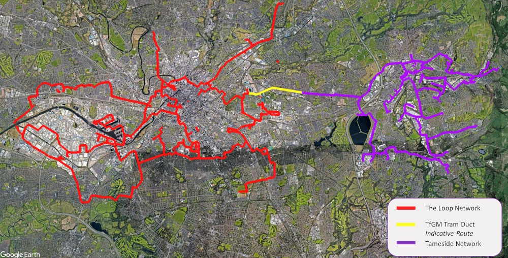 the loop manchester fibre optic tameside extension map