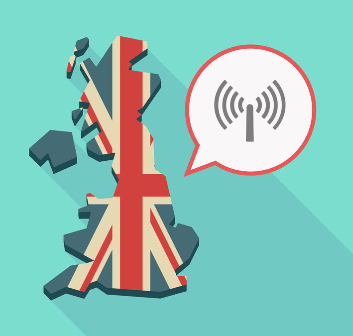 Carte du Royaume-Uni des signaux sans fil
