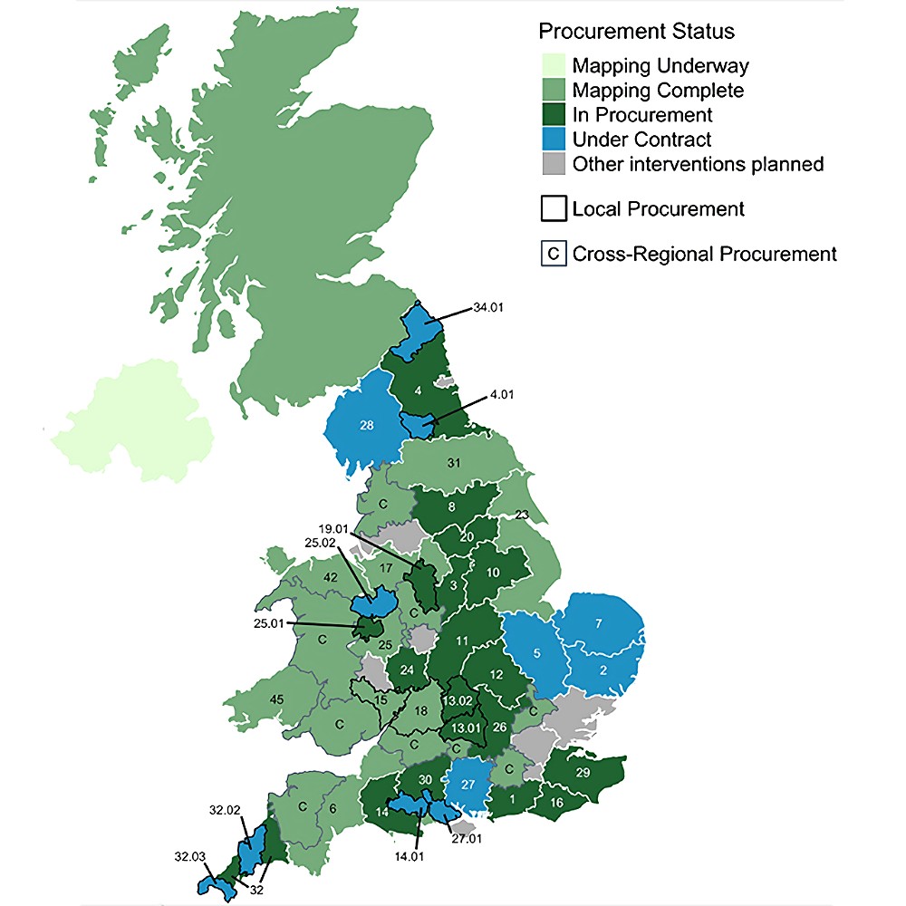 Project Gigabit June 2023 UK Progress Map 